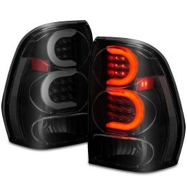 Anzo 311372 - C-Bar Style LED Tail Lights (Black Housing, Smoke Lens)