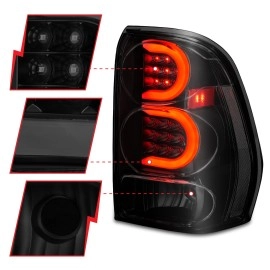 Anzo 311372 - C-Bar Style LED Tail Lights (Black Housing, Smoke Lens)