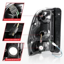 Anzo 311372 - C-Bar Style LED Tail Lights (Black Housing, Smoke Lens)