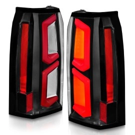 Anzo 311374 - C-Bar Style LED Tail Lights (Black Housing, Clear Lens)