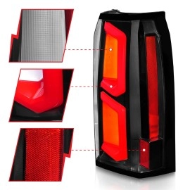 Anzo 311374 - C-Bar Style LED Tail Lights (Black Housing, Clear Lens)