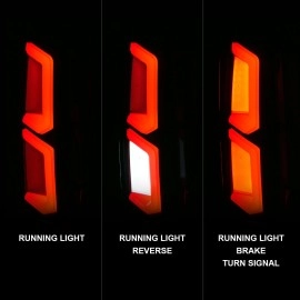 Anzo 311374 - C-Bar Style LED Tail Lights (Black Housing, Clear Lens)