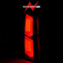 Anzo 311376 - C-Bar Style LED Tail Lights (Chrome Housing, Clear Lens)