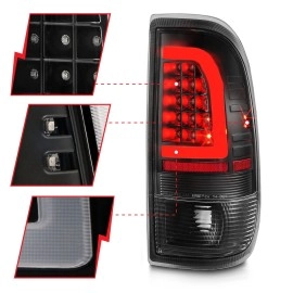 Anzo 311377 - C-Bar Style LED Tail Lights (Black Housing, Clear Lens)