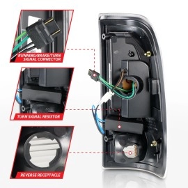 Anzo 311378 - C-Bar Style LED Tail Lights (Black Housing, Smoke Lens)