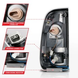 Anzo 311379 - C-Bar Style LED Tail Lights (Black Housing, Smoke Lens)