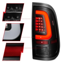 Anzo 311379 - C-Bar Style LED Tail Lights (Black Housing, Smoke Lens)