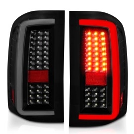 Anzo 311381 - C-Bar Style LED Tail Lights (Black Housing, Smoke Lens)