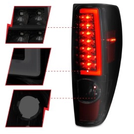 Anzo 311383 - C-Bar Style LED Tail Lights (Black Housing, Smoke Lens)