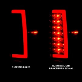 Anzo 311383 - C-Bar Style LED Tail Lights (Black Housing, Smoke Lens)