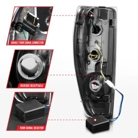 Anzo 311383 - C-Bar Style LED Tail Lights (Black Housing, Smoke Lens)