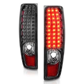 Anzo 311385 - LED Tail Lights (Black Housing, Clear Lens)