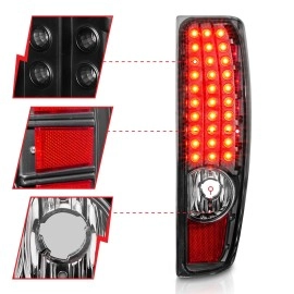 Anzo 311385 - LED Tail Lights (Black Housing, Clear Lens)