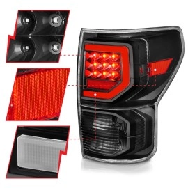 Anzo 311386 - Plank Style LED Tail Lights (Black Housing, Clear Lens)