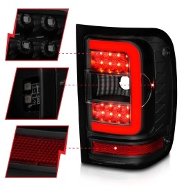 Anzo 311391 - C-Bar Style LED Tail Lights (Black Housing, Smoke Lens)