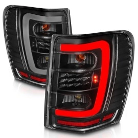 Anzo 311394 - C-Bar Style LED Tail Lights (Black Housing, Clear Lens)