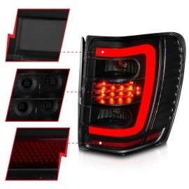 Anzo 311395 - C-Bar Style LED Tail Lights (Black Housing, Smoke Lens)