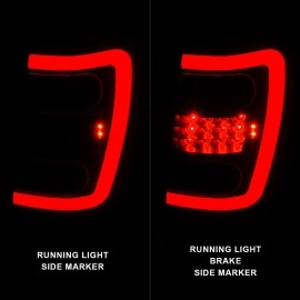 Anzo 311395 - C-Bar Style LED Tail Lights (Black Housing, Smoke Lens)