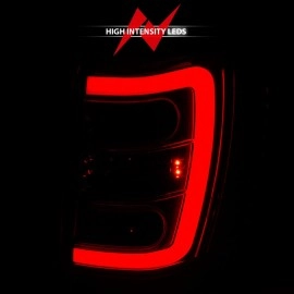 Anzo 311396 - C-Bar Style LED Tail Lights (Chrome Housing, Clear / Red Lens)