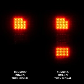 Anzo 311397 - LED Tail Lights (Black Housing, Clear Lens)