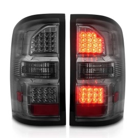 Anzo 311398 - LED Tail Lights (Chrome Housing, Smoke Lens)