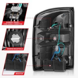 Anzo 311398 - LED Tail Lights (Chrome Housing, Smoke Lens)