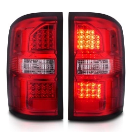Anzo 311399 - LED Tail Lights (Chrome Housing, Clear / Red Lens)
