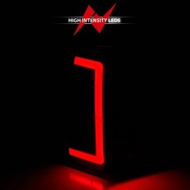 Anzo 311408 - C-Bar Style LED Tail Lights w/ Sequential Turn Signal (Black Housing, Clear Lens)