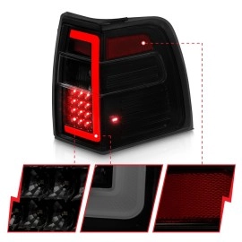 Anzo 311409 - C-Bar Style LED Tail Lights w/ Sequential Turn Signal (Black Housing, Smoke Lens)