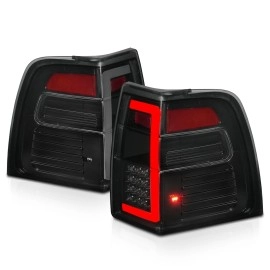 Anzo 311409 - C-Bar Style LED Tail Lights w/ Sequential Turn Signal (Black Housing, Smoke Lens)