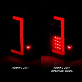 Anzo 311409 - C-Bar Style LED Tail Lights w/ Sequential Turn Signal (Black Housing, Smoke Lens)