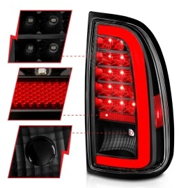Anzo 311411 - Light Bar Style LED Tail Lights (Black Housing, Clear Lens)