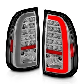 Anzo 311413 - C-Bar Style LED Tail Lights (Chrome Housing, Clear Lens)