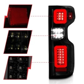 Anzo 311415 - LED Tail Lights w/ Sequential Turn Signal (Black Housing, Smoke Lens)