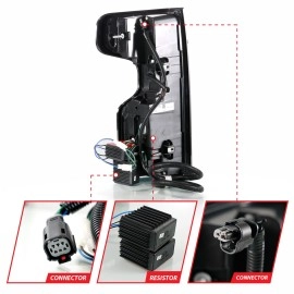 Anzo 311418 - LED Tail Lights w/ Sequential Turn Signal (Black Housing, Smoke Lens)