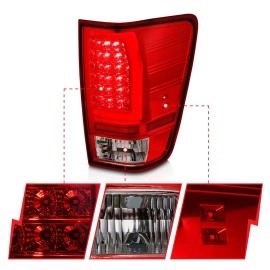 Anzo 311422 - LED Tail Lights (Chrome Housing, Red/Clear Lens)