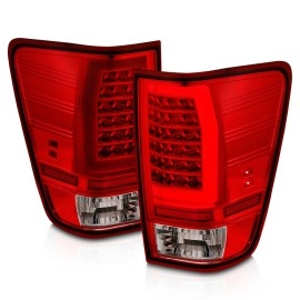 Anzo 311422 - LED Tail Lights (Chrome Housing, Red/Clear Lens)