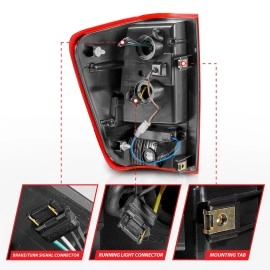 Anzo 311422 - LED Tail Lights (Chrome Housing, Red/Clear Lens)