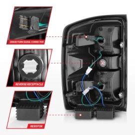 Anzo 311423 - LED Tail Lights (Black Housing, Clear Lens)