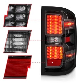 Anzo 311423 - LED Tail Lights (Black Housing, Clear Lens)