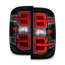 Anzo 311425 - Light Bar Style LED Tail Lights (Black Housing, Clear Lens)