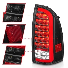 Anzo 311427 - Bar Style LED Tail Lights w/ Sequential Turn Signal (Black Housing, Clear Lens)