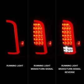 Anzo 311427 - Bar Style LED Tail Lights w/ Sequential Turn Signal (Black Housing, Clear Lens)