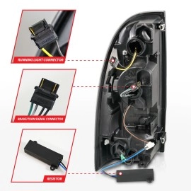 Anzo 311428 - Bar Style LED Tail Lights w/ Sequential Turn Signal (Black Housing, Smoke Lens)