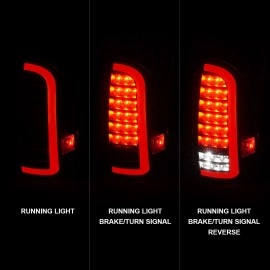 Anzo 311428 - Bar Style LED Tail Lights w/ Sequential Turn Signal (Black Housing, Smoke Lens)