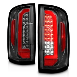 Anzo 311432 - Light Bar Style LED Tail Lights (Black Housing, Clear Lens)