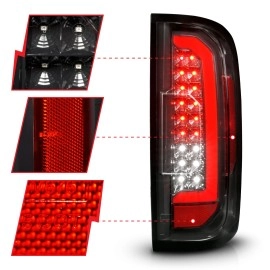 Anzo 311434 - Light Bar Style LED Tail Lights (Black Housing, Clear Lens)