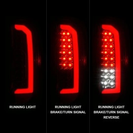 Anzo 311435 - Light Bar Style LED Tail Lights (Black Housing, Smoke Lens)
