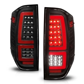 Anzo 311436 - Light Bar Style LED Tail Lights w/ Sequential Turn Signal (Black Housing, Clear Lens)