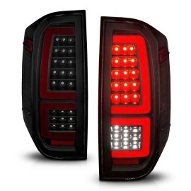 Anzo 311437 - Light Bar Style LED Tail Lights w/ Sequential Turn Signal (Black Housing, Smoke Lens)